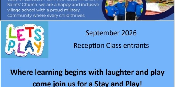 September 2026 - EYFS Stay and Play Sessions